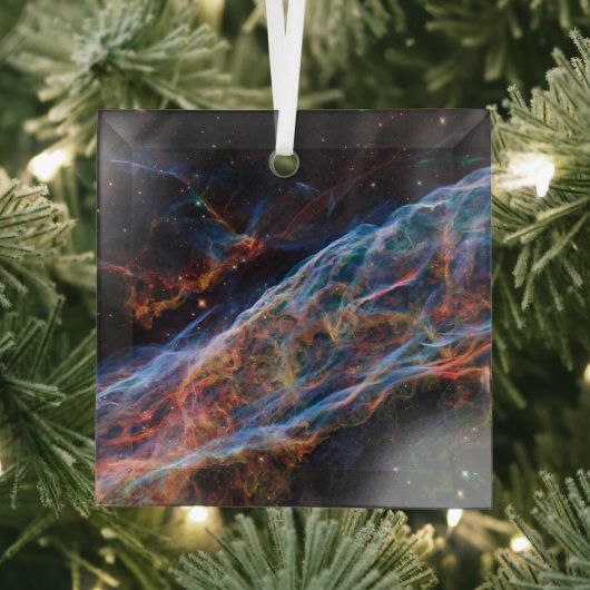 Veil Nebula Supernova Remnants Hubble Telescope Glas Ornament (Insitu)