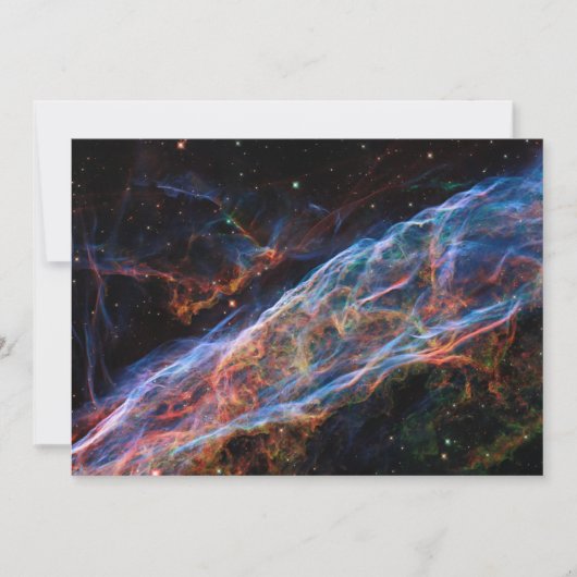 Veil Nebula Supernova Remnants Hubble Telescope Kaart (Voorkant)