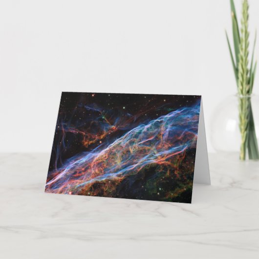 Veil Nebula Supernova Remnants Hubble Telescope Kaart (Voorkant)