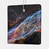 Veil Nebula Supernova Remnants Hubble Telescope Keramisch Ornament (Links)