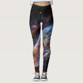Veil Nebula Supernova Remnants Hubble Telescope Leggings (Voorkant)