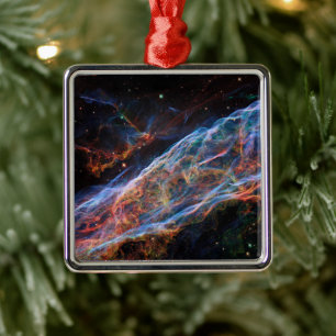 Veil Nebula Supernova Remnants Hubble Telescope Metalen Ornament