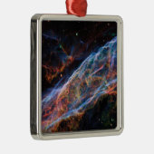 Veil Nebula Supernova Remnants Hubble Telescope Metalen Ornament (Rechts)