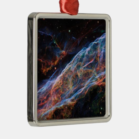Veil Nebula Supernova Remnants Hubble Telescope Metalen Ornament (Rechts)