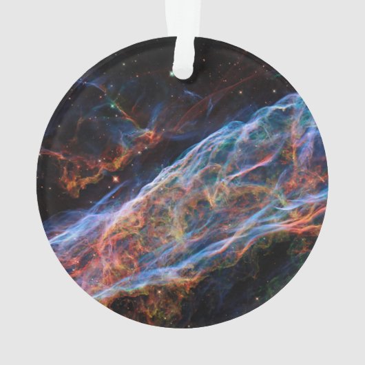 Veil Nebula Supernova Remnants Hubble Telescope Ornament (achterkant)