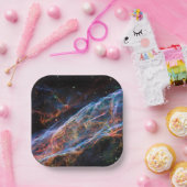 Veil Nebula Supernova Remnants Hubble Telescope Papieren Bordje (Feest)