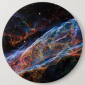 Veil Nebula Supernova Remnants Hubble Telescope Ronde Button 6,0 Cm (Voorkant)