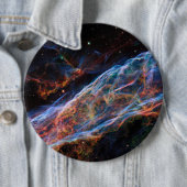 Veil Nebula Supernova Remnants Hubble Telescope Ronde Button 6,0 Cm (In situ)
