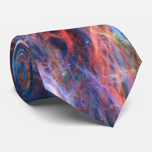 Veil Nebula Supernova Remnants Hubble Telescope Stropdas (Opgerold)