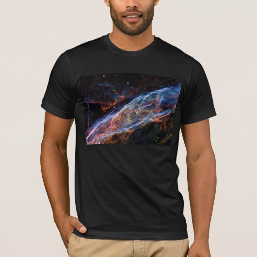 Veil Nebula Supernova Remnants Hubble Telescope T-shirt (Voorkant)