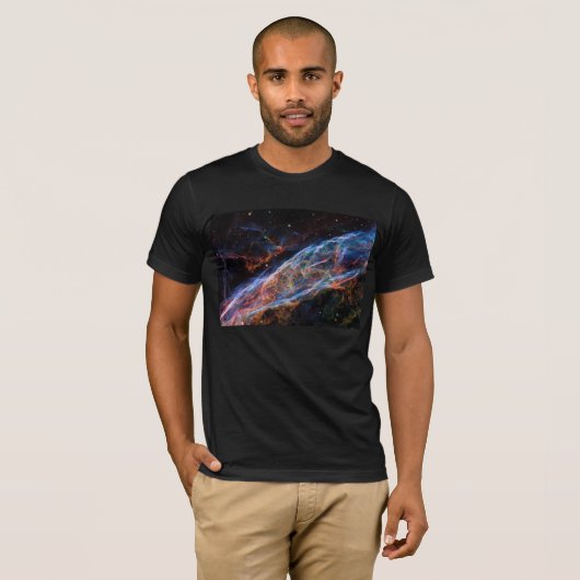 Veil Nebula Supernova Remnants Hubble Telescope T-shirt (Voorkant volledig)