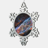 Veil Nebula Supernova Remnants Hubble Telescope Tin Sneeuwvlok Ornament (Rechts)