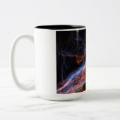 Veil Nebula Supernova Remnants Hubble Telescope Tweekleurige Koffiemok (Links)