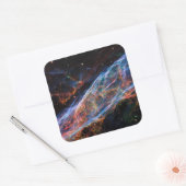 Veil Nebula Supernova Remnants Hubble Telescope Vierkante Sticker (Envelop)