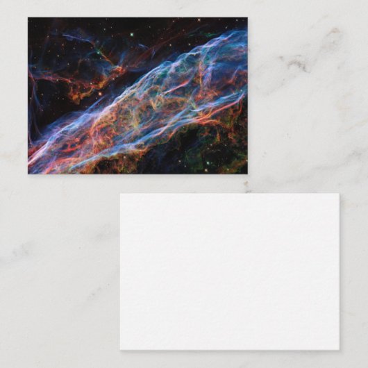 Veil Nebula Supernova Remnants Hubble Telescope Visitekaartje (Voorkant / Achterkant)