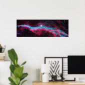 Veil Nebula, Witch's Broom, Astronomy Print, Space Poster (Thuiskantoor)