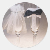 VEIL/TUX BRIDAL FLUTES STICKER (Voorkant)