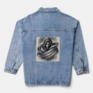 Veil van moed: de duivelse engel denim jacket