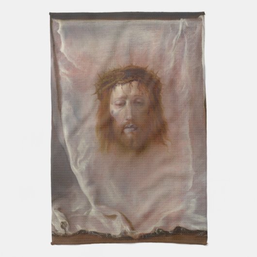 Veil van Veronica - Domenico Fetti Fine Art Theedoek (Verticaal)