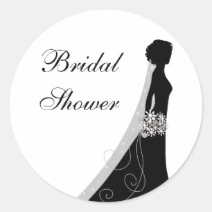 Veiled Bride Silhouette Vrijgezellenfeest Stickers