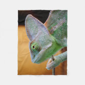 Veiled Chameleon Fleece Deken (Voorkant)