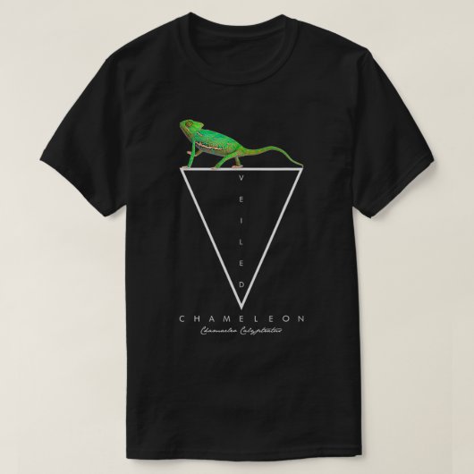 Veiled Chameleon Geometric Reptile Keeper T-shirt (Design voorkant)