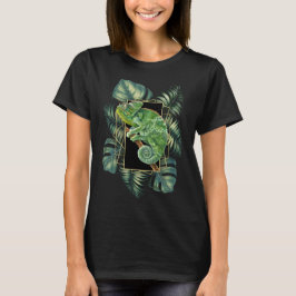 Veiled Chameleon Tropical Retro  T-shirt