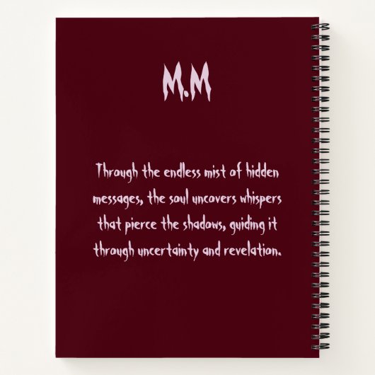 Veiled Guidance – Mist of Messages Notitieboek (Achterkant)