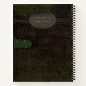 Veiled Notions: Dark Academia Moss Velvet Journal Notitieboek (Achterkant)