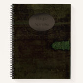 Veiled Notions: Dark Academia Moss Velvet Journal Notitieboek (Voorkant)