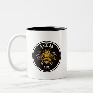 Veilig als het leven tweekleurige koffiemok