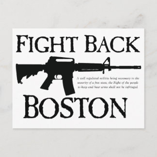 VEILIG BACK BOSTON! BRIEFKAART