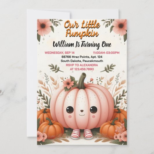 Veilig Boerderij Kind Onze kleine pompoen draait e Kaart (Voorkant)