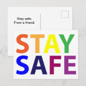 veilig briefkaart blijven - stuur het naar een vri (Voorkant / Achterkant)