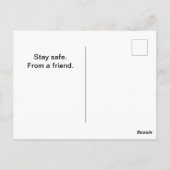 veilig briefkaart blijven - stuur het naar een vri (Achterkant)