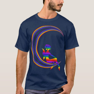 VEILIG CRECENT LUNAR MOON ART LIGT VAN U OP DE MOO T-SHIRT