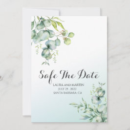 Veilig de datum elegant Eucalyptus Kaart
