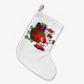 veilig de tas zwarte santa kleine kerstsok (Voorkant (Hangend))