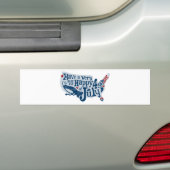 Veilig en gelukkig 4 juli bumpersticker (Op auto)