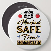 Veilig gemarkeerd vanaf september Button (Voorkant /achterkant)