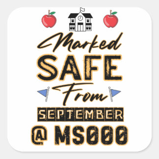 Veilig gemarkeerd vanaf september Stickers