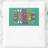 Veilig iemand houdt van je rechthoekige sticker (Tas)