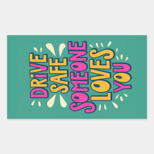 Veilig iemand houdt van je rechthoekige sticker (Voorkant)