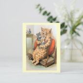 Veilig in de armen van de moeder - Louis Wain Brie Briefkaart (Staand voorkant)