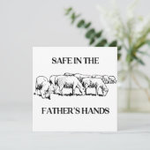 Veilig in de Hand van de Vader Christendom Geloof Kaart (Staand voorkant)