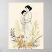Veilig in haar omhelzing poster (Voorkant)