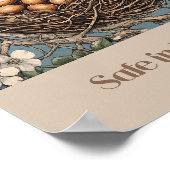 Veilig in mijn Nest Bird Nursery Poster (Hoek)