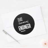 Veilig in nachtslaap met een technicus ronde sticker (Envelop)