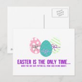 Veilig om eieren in één mand te leggen briefkaart (Voorkant / Achterkant)