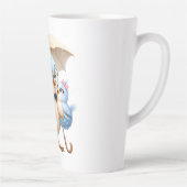 Veilig onder mijn paraplu Vogel Latte mok (Rechts)